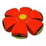 Мʼяч-трансформер зі світлом "Flat Ball Disc: Мʼячик-фризбі", кораловий 248680 фото